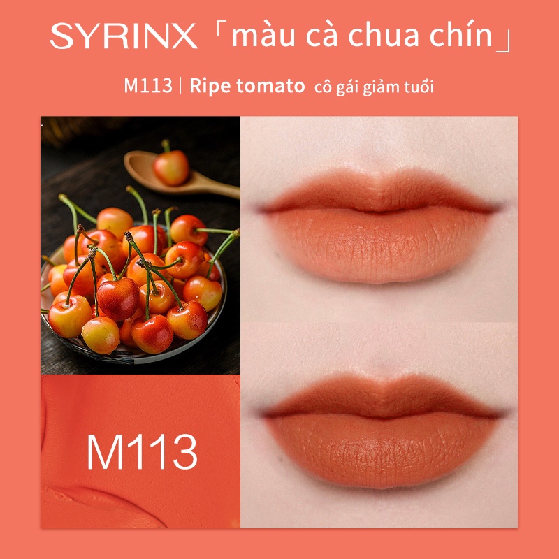 Son lì SYRINX kết cấu nhung mịn lên màu lâu trôi không dễ phai màu son nữ sinh 3g