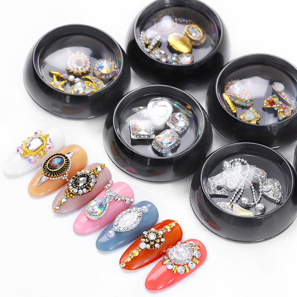 Hộp 24 Loại Hạt Charm Thời Trang Dùng Trang Trí Móng Tay DIY