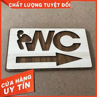 Bảng Gỗ Decor - Chỉ Dẫn WC