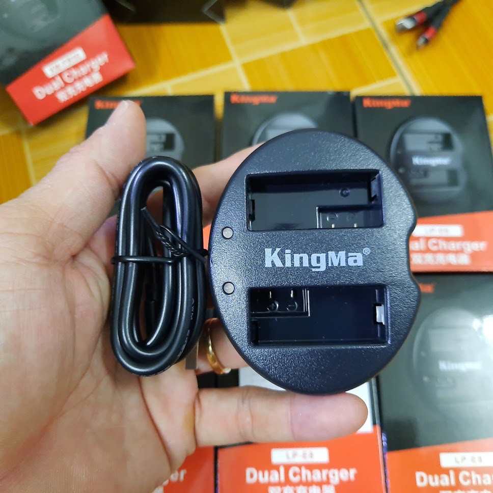 Đế sạc 2 pin máy ảnh LP-E8 dùng cho máy ảnh EOS 700D 650D 600D 550D Kingma