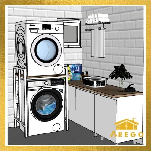Kệ máy sấy máy giặt 2 tầng Arego KMS01