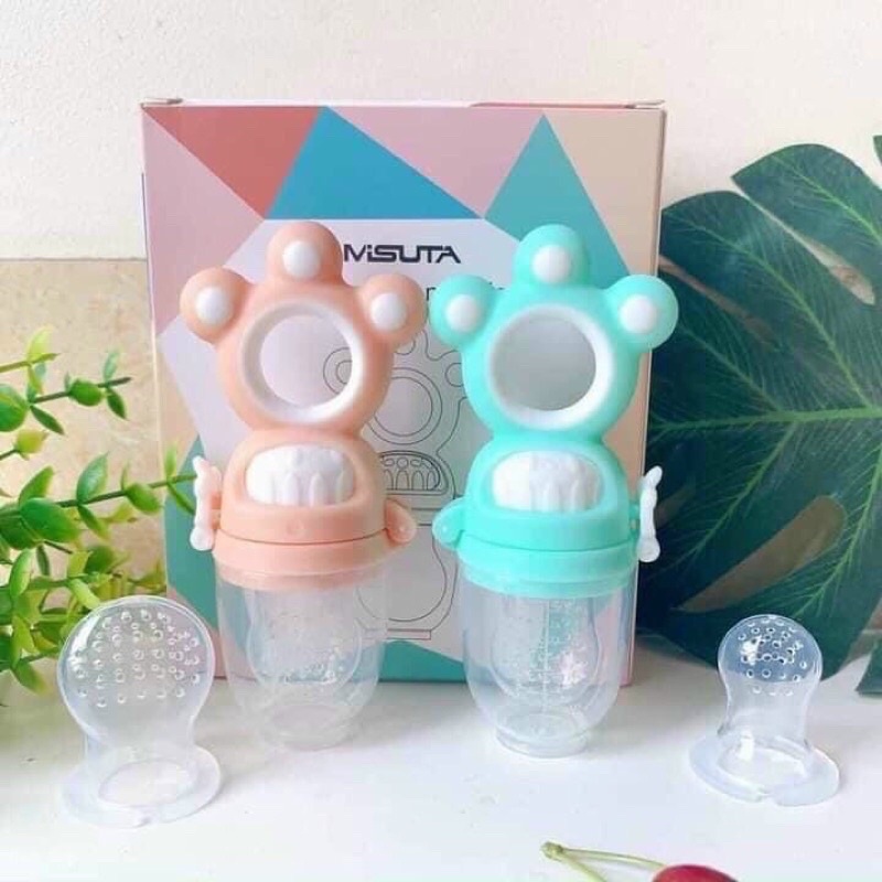 Túi nhai ăn dặm cho bé Misuta cao cấp (3 núm 3 size)