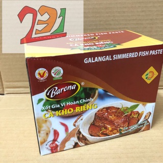Hộp x20 Gói Xốt Cá Kho Riềng Barona 80g
