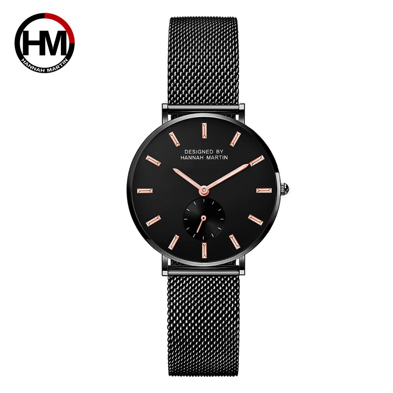 Đồng hồ nữ HANNAH MARTIN chính hãng - Model HM -2138W - dây thép không gỉ - bảo hành
