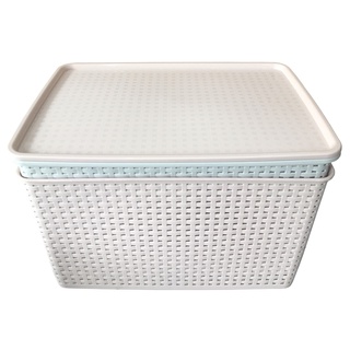 Combo 2 rổ nhựa size l có nắp việt nhật 3388