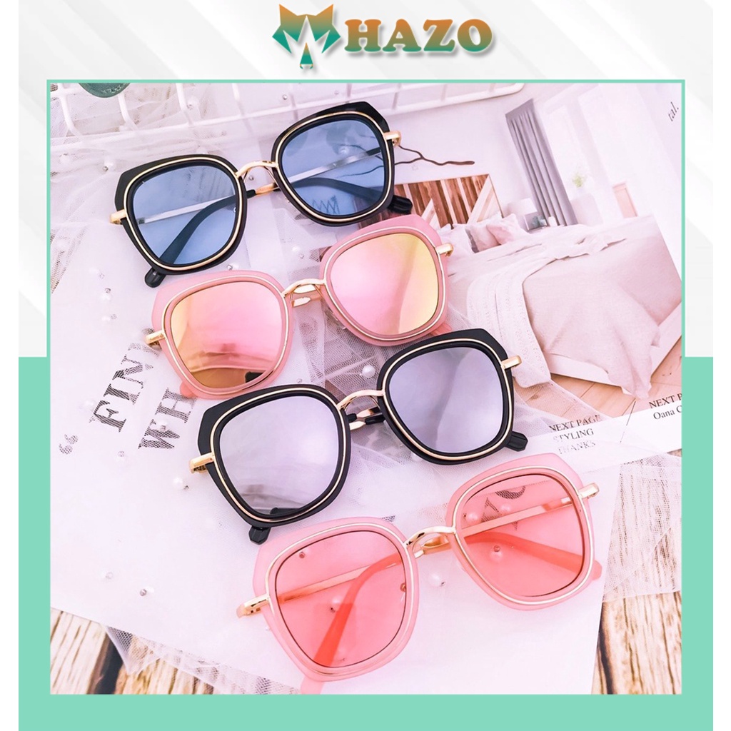 [Siêu Phẩm Kính Mát] Mắt Kính Thời Trang Hot Trend 1124 Có Viền Siêu Hot - Hazo