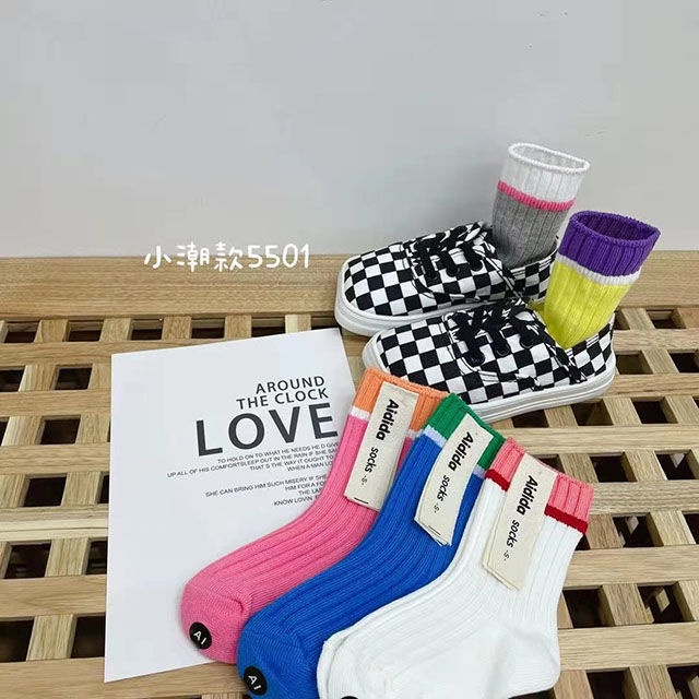 [Hàng Mới Về] Vớ Trẻ Em Thoáng Khí Thoải Mái Màu Kẹo Kiểu Dáng Đơn Giản Thời Trang 5