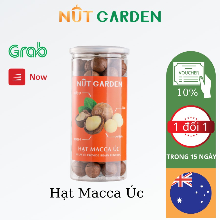 Hạt macca Úc nứt vỏ chính hãng Nut Garden - Nhập Khẩu 100% Úc - 200gr, 500gr | WebRaoVat - webraovat.net.vn