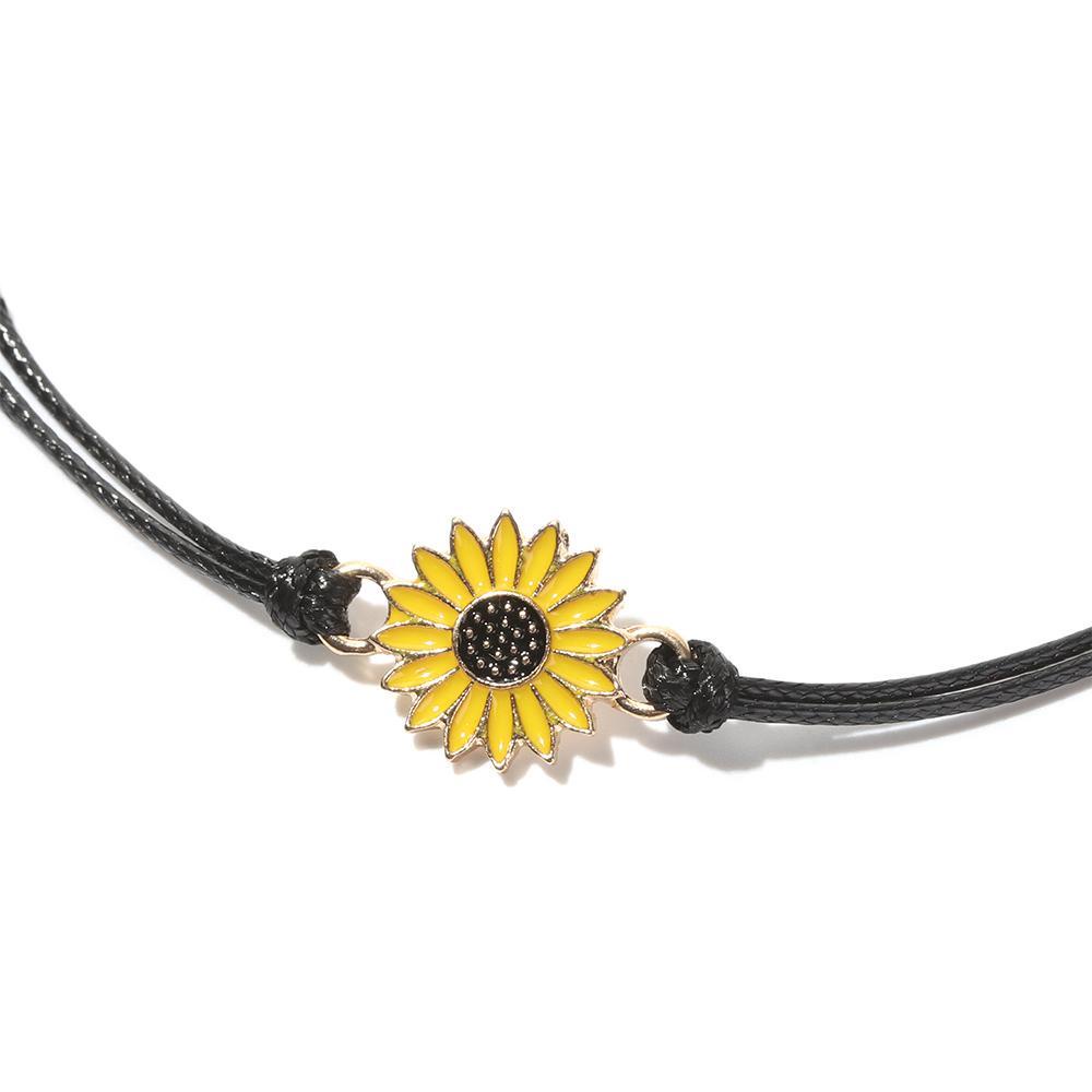 Lắc Chân Dây Sáp Bện Tích Hợp Thẻ Tình Bạn Trang Trí Cho Cặp Đôi