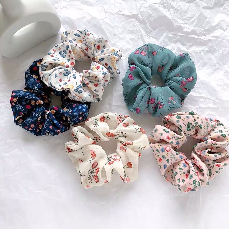 Dây buộc tóc cho bé đàn hồi phong cách dễ thương thanh lịch cột tóc scrunchies