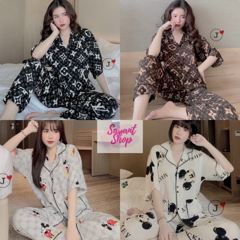 [ VẢI ĐẸP ] Pizama Cánh Dơi Tay Lỡ Quần Dài Vải Mango Siêu Đẹp ❣️ FREESIZE DƯỚI 65Kg ❣️