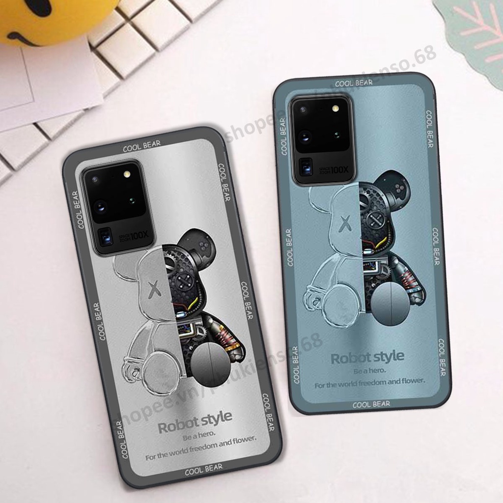 Ốp lưng điện thoại Samsung S20 Ultra in hình gấu bear, kaws, doremon thời trang, ốp lưng cao cấp chất lượng