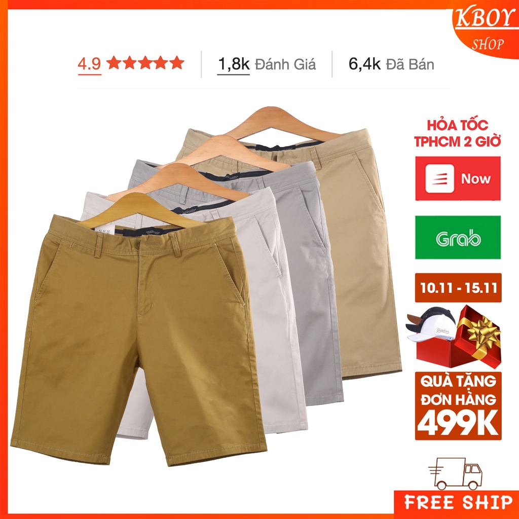 Quần Short Nam Kaki Kboy Shop Quần đùi kaki ngắn trơn đẹp, big size basic dễ phối đồ - Q01