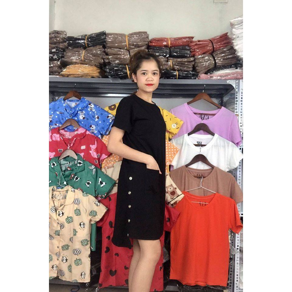 Váy xuông cúc 2 bên hot hit - chất đẹp - Có size cho 75kg | BigBuy360 - bigbuy360.vn