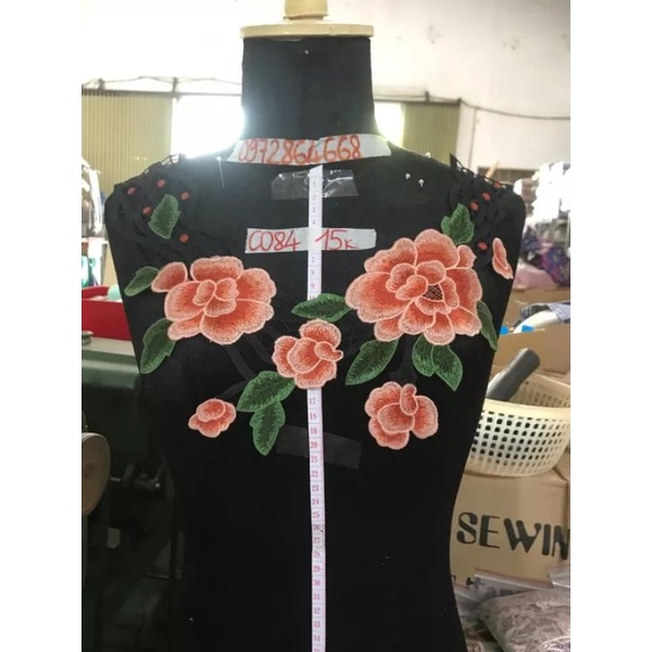 Cổ hoa thêu mã CO84