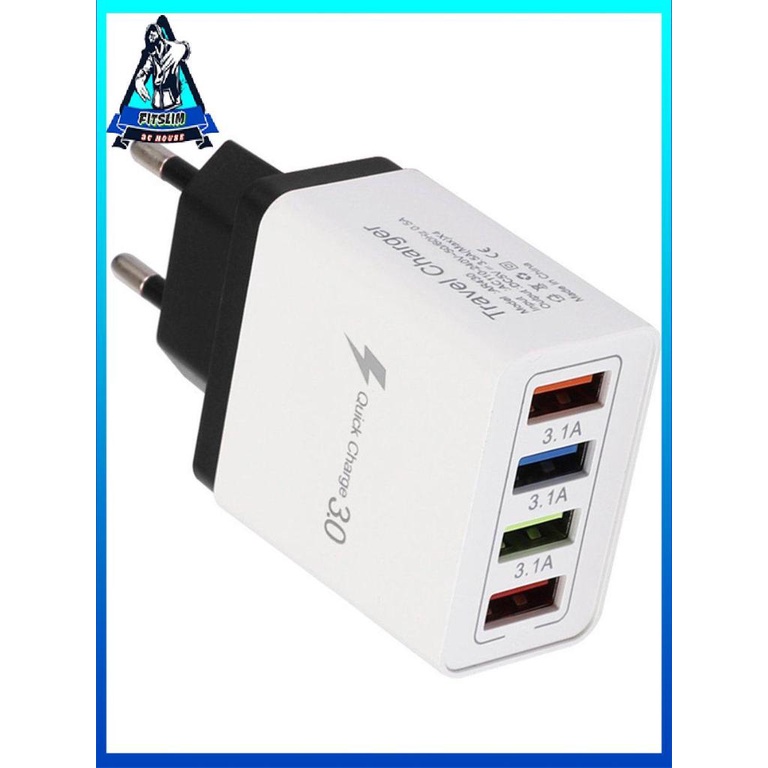 4 cổng USB Bộ sạc đầy màu sắc Sạc du lịch Đầu sạc điện thoại Bộ sạc điện thoại [8/8]