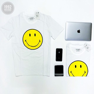 Áo thun phong cách Pull&Bear Smiley Trắng
