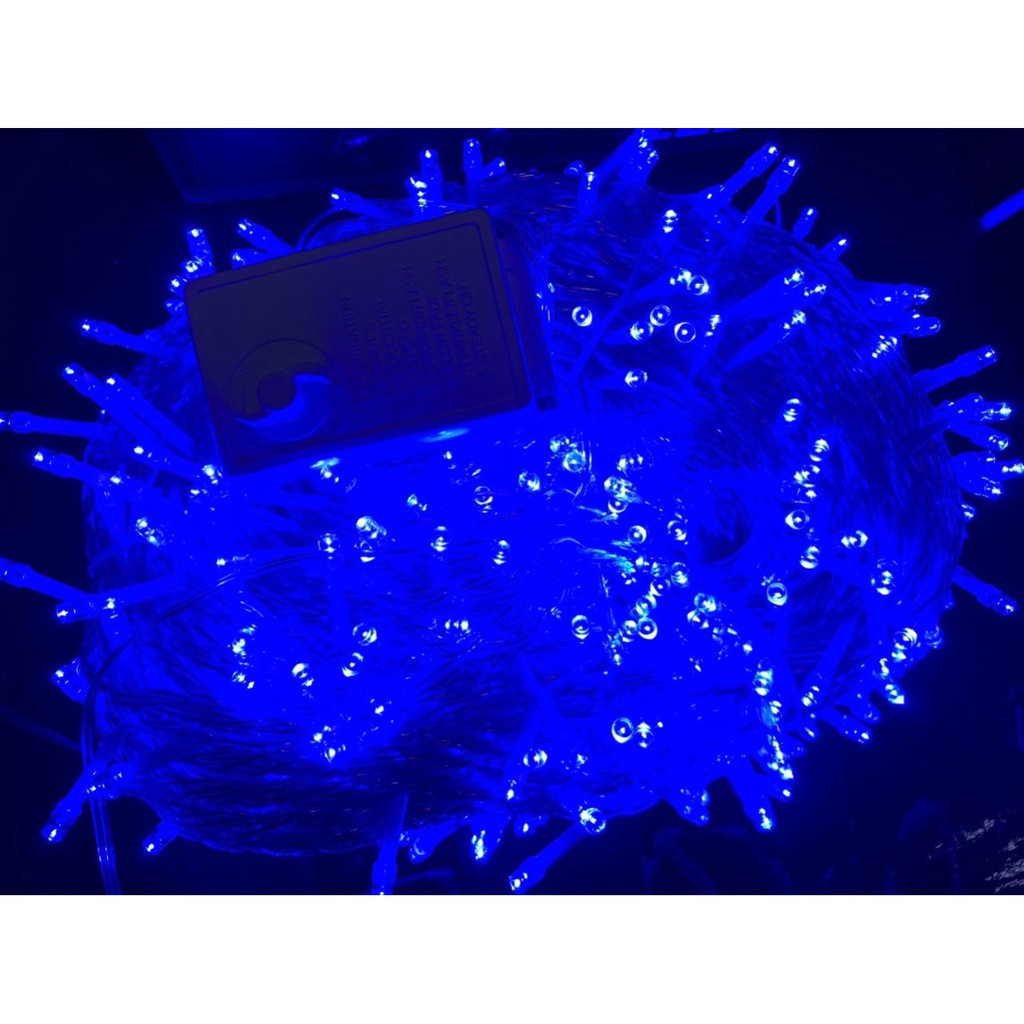 Combo 2 dây đèn nháy 100m,600 bóng xanh dương