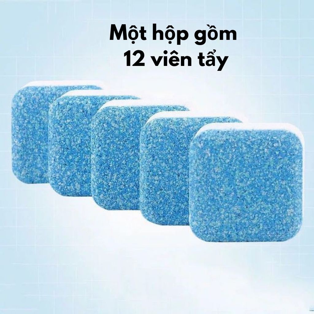 Viên Vệ Sinh Máy Giặt Hộp 12 Viên Loại 1 Tẩy Cặn Lồng Giặt Khử Mùi Diệt Khuẩn Hiệu Quả