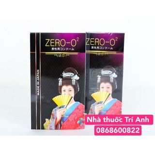 Chính hãng hộp 12 cái bao cao su zero o2 nhật bản siêu mỏng