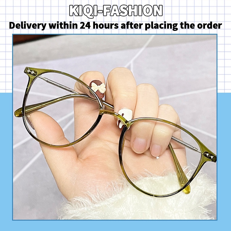 (KIQI-FASHION) COD Mắt Kính Chống Tia Bức Xạ/ Ánh Sáng Xanh Từ Máy Tính Thời Trang Hàn Quốc Chất Lượng Cao