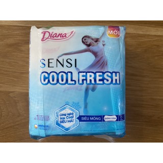 BĂNG VỆ SINH DIANA SENSI COOL MÁT LẠNH KHÔNG CÁNH 8 MIẾNG