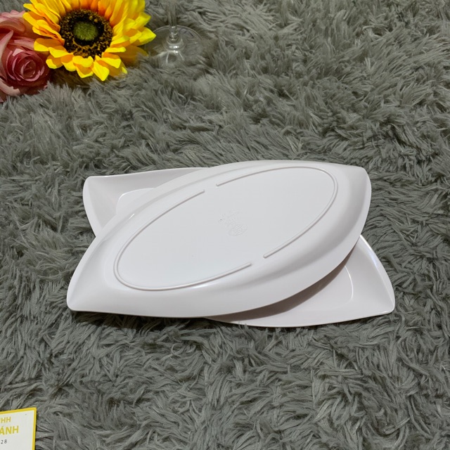 Dĩa nhựa fataco dĩa lá trắng 47
