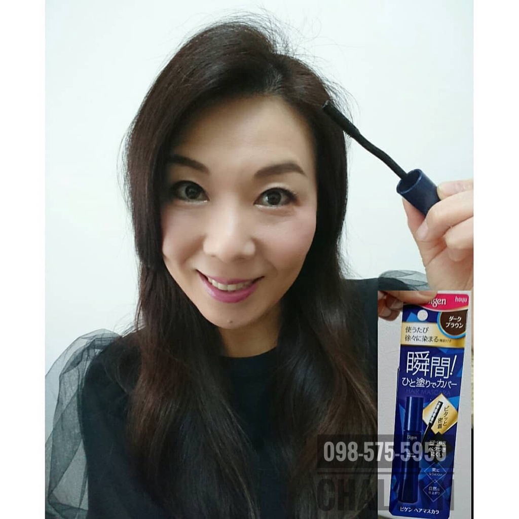 Nhuộm tóc bạc tạm thời Bigen Hair Mascara Nhật. Mẫu mới nhất. Hàng Nhật nội địa chính hãng