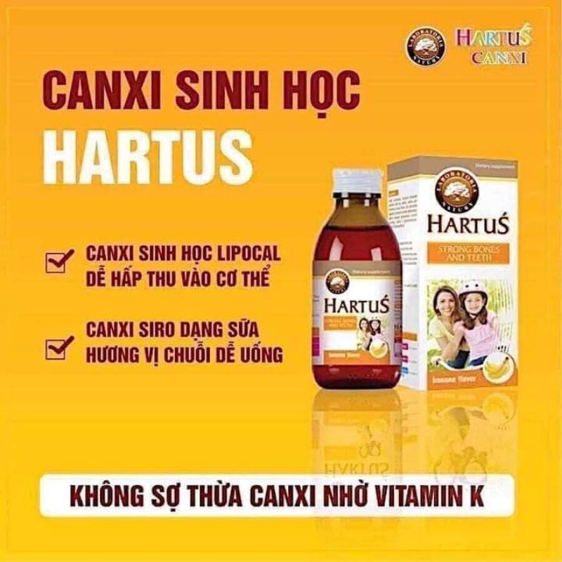 HARTU'S - Hartus Bổ sung Canxi + D3 Mk7 dùng cho bé từ 4 tháng - Hartus' Strong Bones and teeth