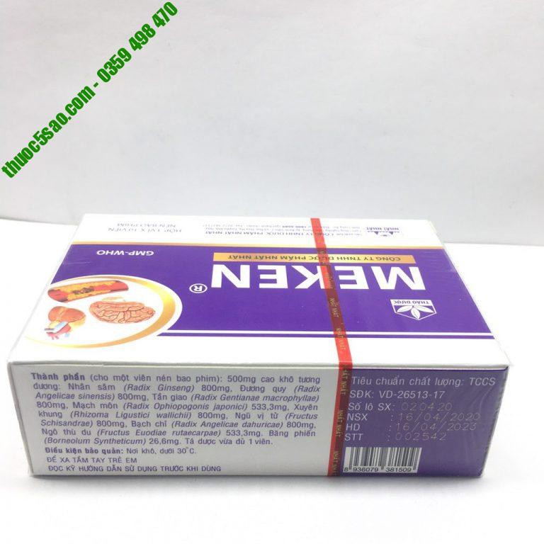MEKEN nhất nhất giúp bổ huyết hộp 3 vỉ x 10 viên