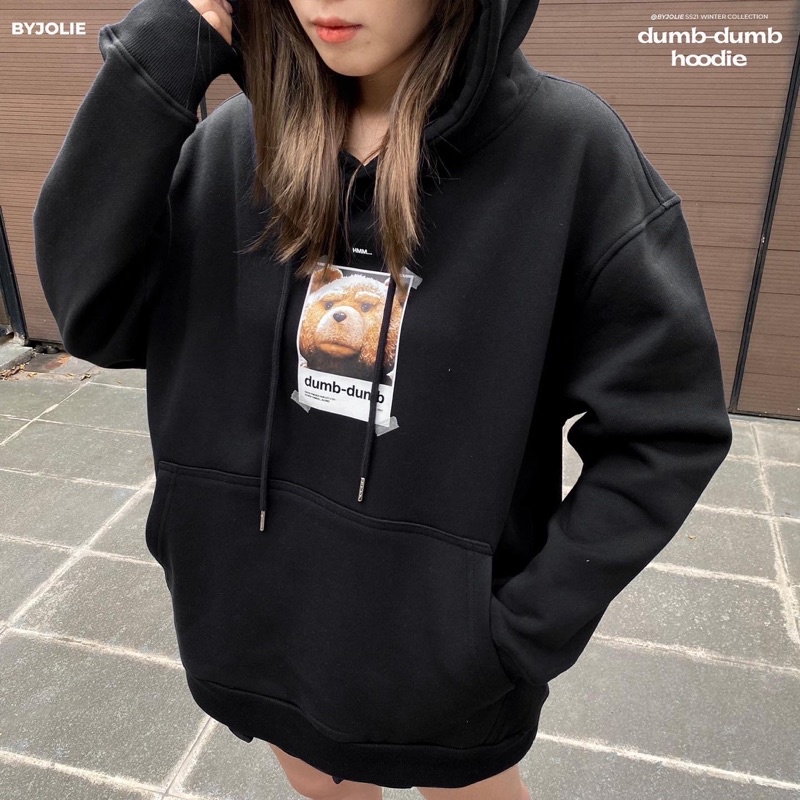 Áo hoodie nỉ bông Teddy Dumb form suông unisex | WebRaoVat - webraovat.net.vn