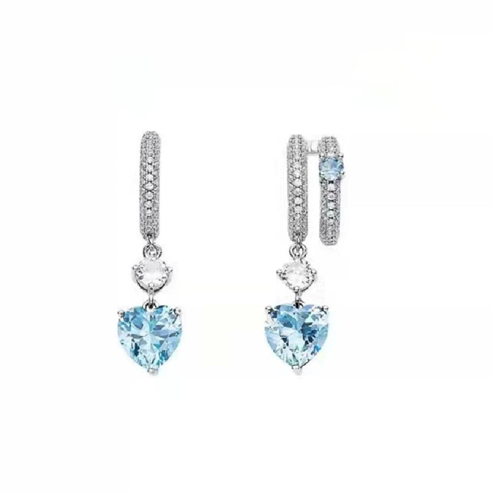 Khuyên Tai Dạng Kẹp Không Đối Xứng Phong Cách Vintage Thanh Lịch Cho Nữ