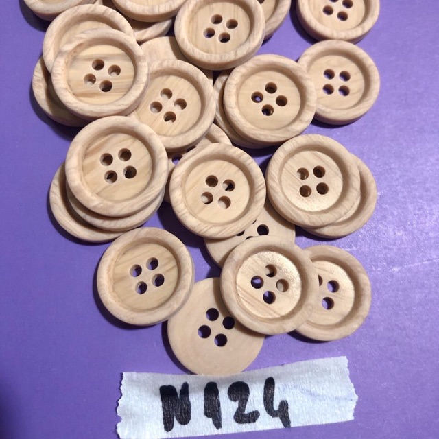 Combo 10 nút áo nâu kem N121-N124