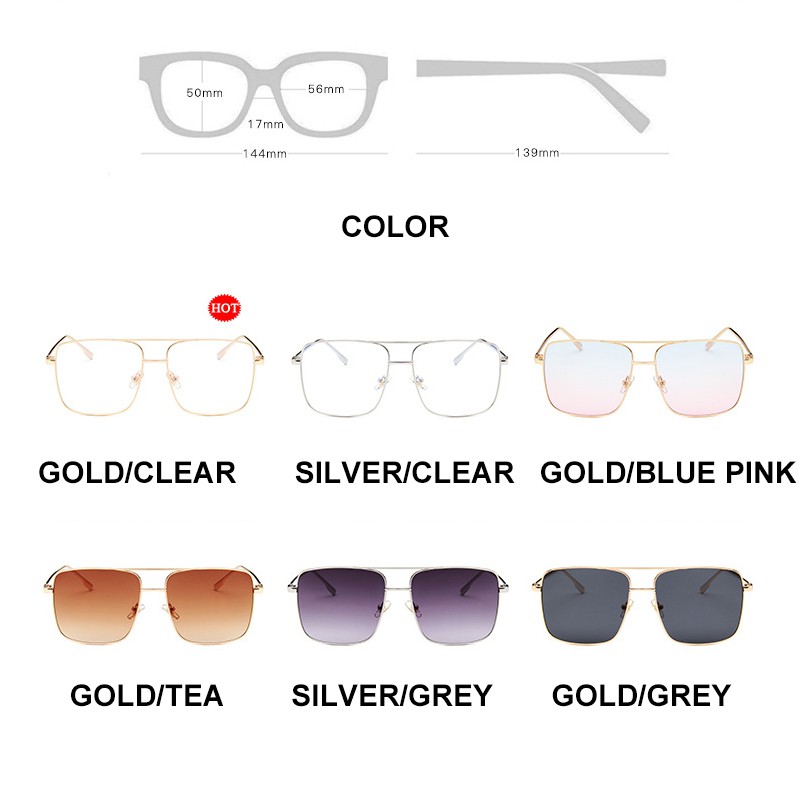 Kính Mát Gọng Kim Loại Phong Cách Sành Điệu Thời Trang Cho Nam Và Nữ