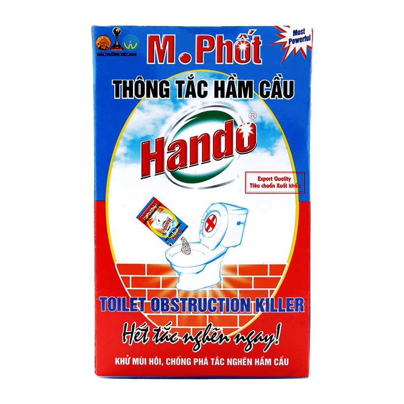 Bột thông tắc bồn cầu Toilet xuất khẩu Hando 250Gr