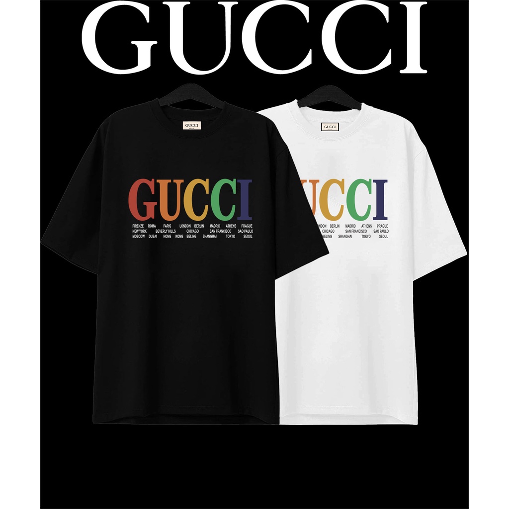 Áo Thun Unisex GUCCI Chữ Màu