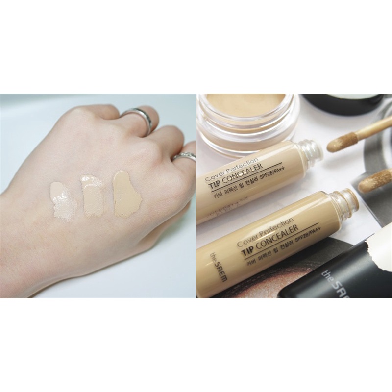 Kem Che Khuyết Điểm The Saem Cover Perfection Tip Concealer SPF28 PA++ 6.5g