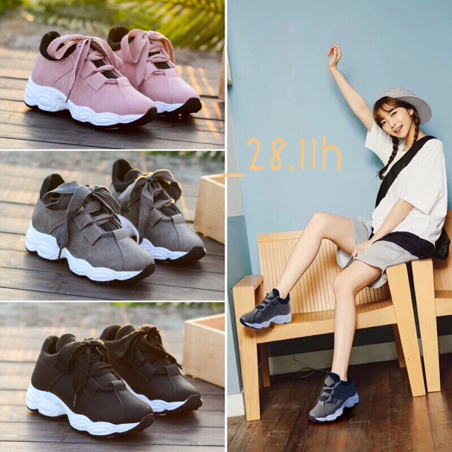 GIÀY THỂ THAO DÂY NƠ ULZZANG HÀN QUỐC SIÊU HOT K60 | BigBuy360 - bigbuy360.vn