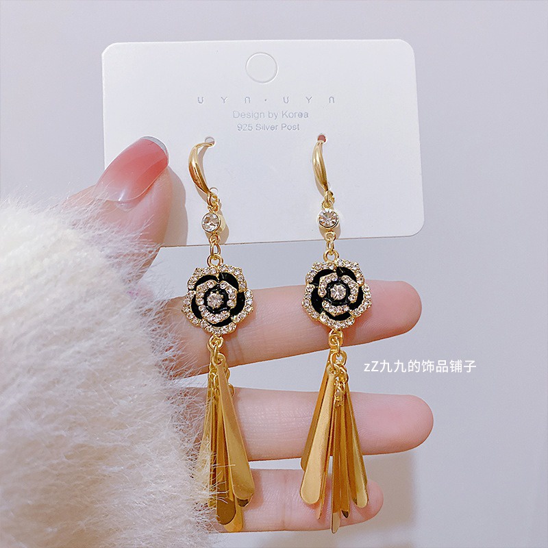 Bông tai nữ, Khuyên tai dáng dài phong cách thời trang Hàn Quốc nữ tính - B37