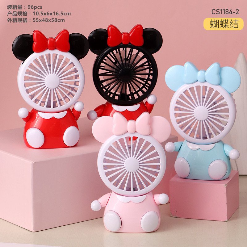 Quạt Mini Cầm Tay Hình Chuột Mickey Sạc Usb Siêu Đáng Yêu Cho Bé Thích Hợp Học Sinh - Sinh Viên - Nhân Viên Văn Phòng