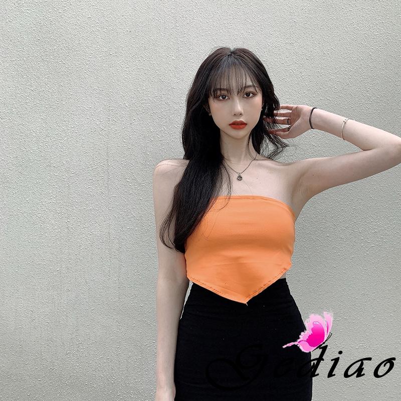 Áo Ống Cúp Ngực Màu Trơn Gợi Cảm Cho Nữ