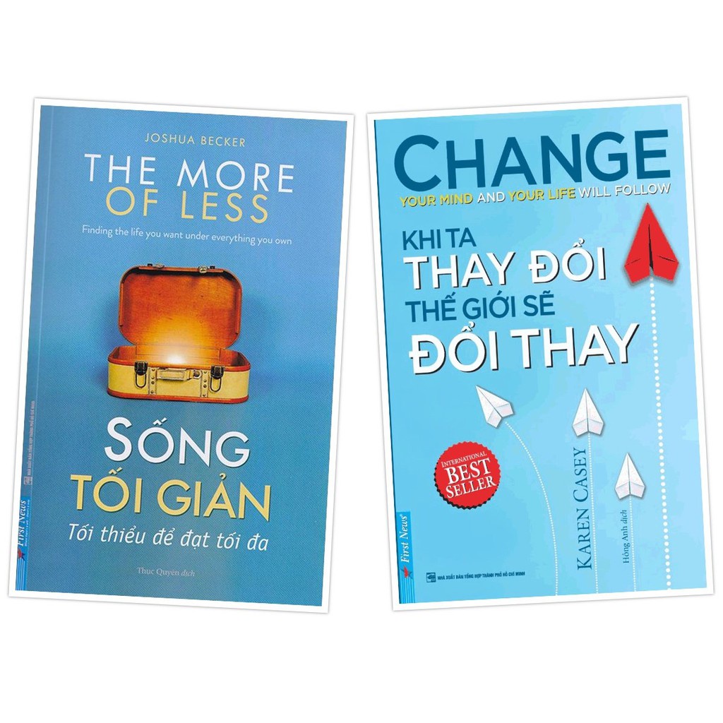 Sách - Combo Sống Tối Giản + Khi Ta Thay Đổi, Thế Giới Sẽ Đổi Thay - First News Tặng Kèm Bookmark