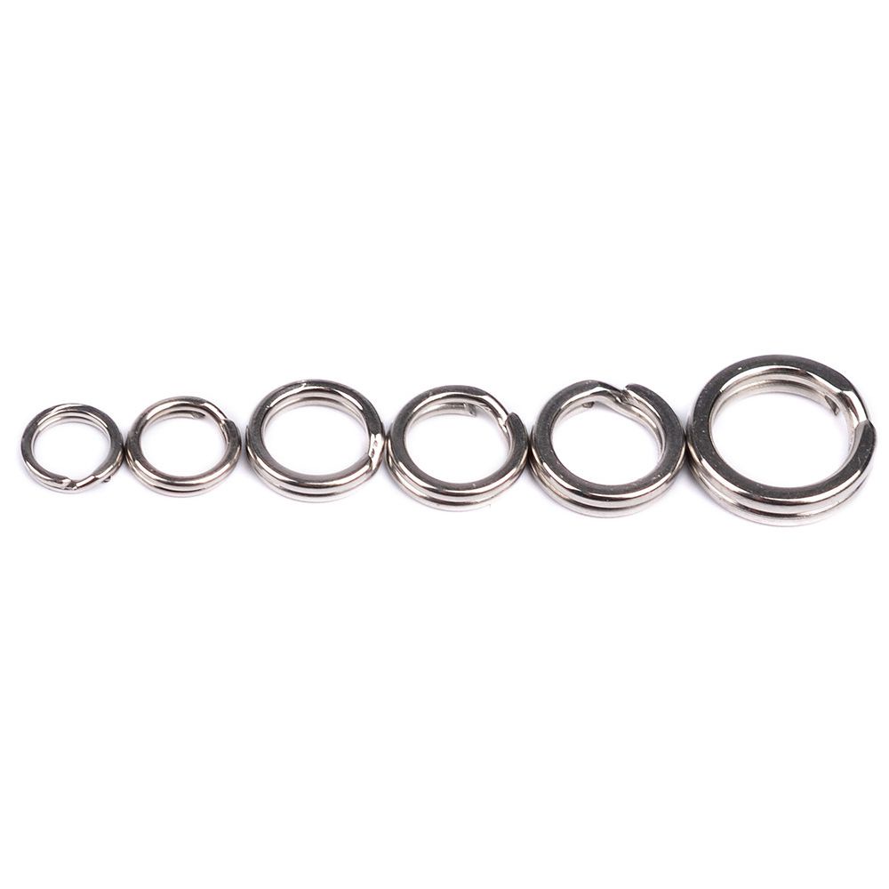 Set 100 khoen móc câu cá 3 khớp chuyên dụng bằng thép không gỉ chất lượng cao #-8#