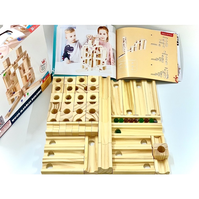 Nhà Bi Gỗ Thông Minh Xếp Hình 60 miếng