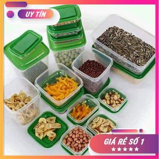 FreesHip ⚡️SALE CỰC MẠNH⚡️Combo Bộ hộp 17 món đựng thực phẩm bảo quản tủ lạnh dùng được trong lò vi sóng