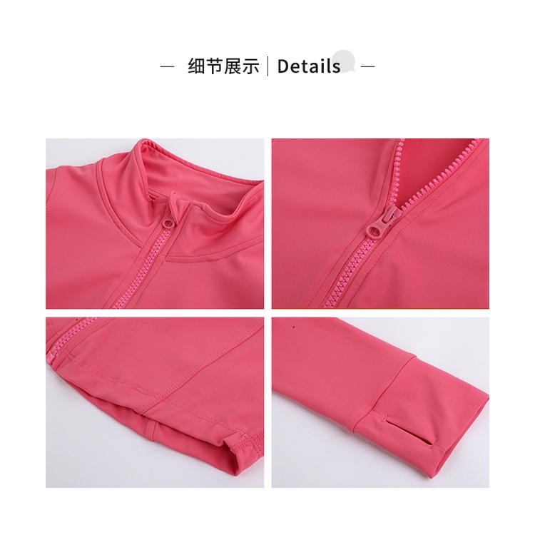 Áo khoác thể thao Beautytrend tay dài phối khóa kéo thời trang cho nữ tập yoga