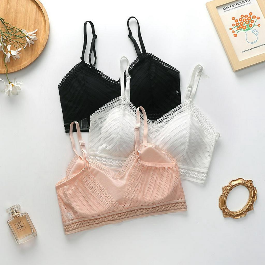 Áo bra nữ ren - Áo ngực nữ ren mút mỏng trái tim thoải mái gợi cảm mềm mịn Bellar B3613