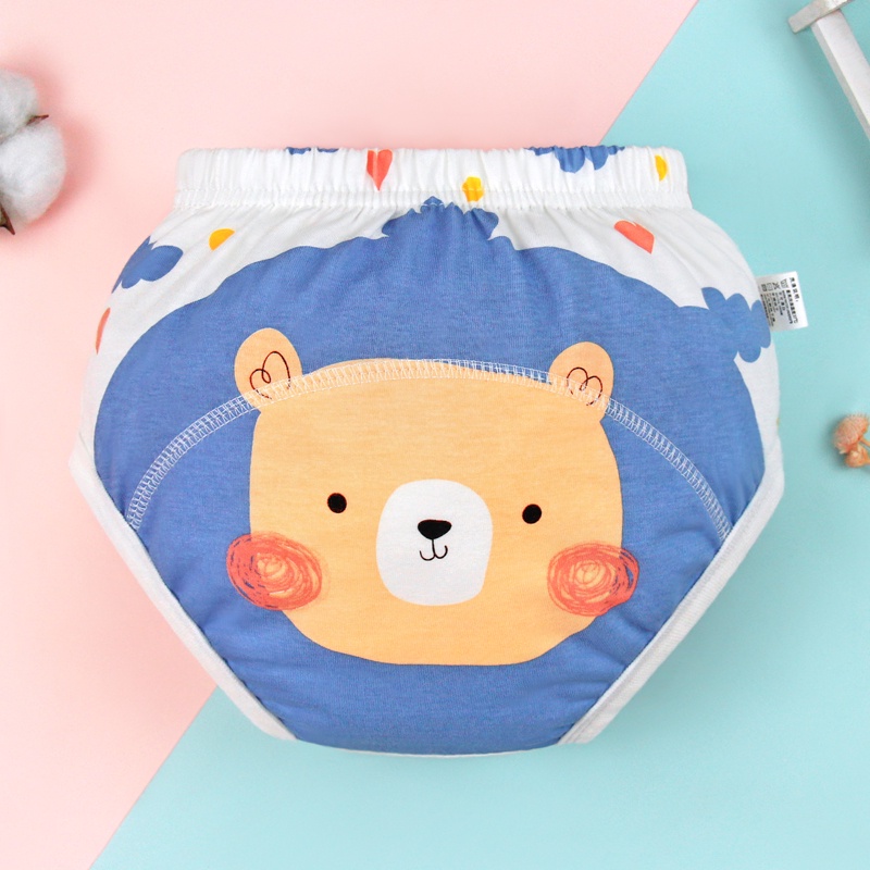 Quần tã lót LUCKY BIG CAT tập đi vệ sinh sáu lớp có vòng gạc chống nước chống rò rỉ cho trẻ sơ sinh