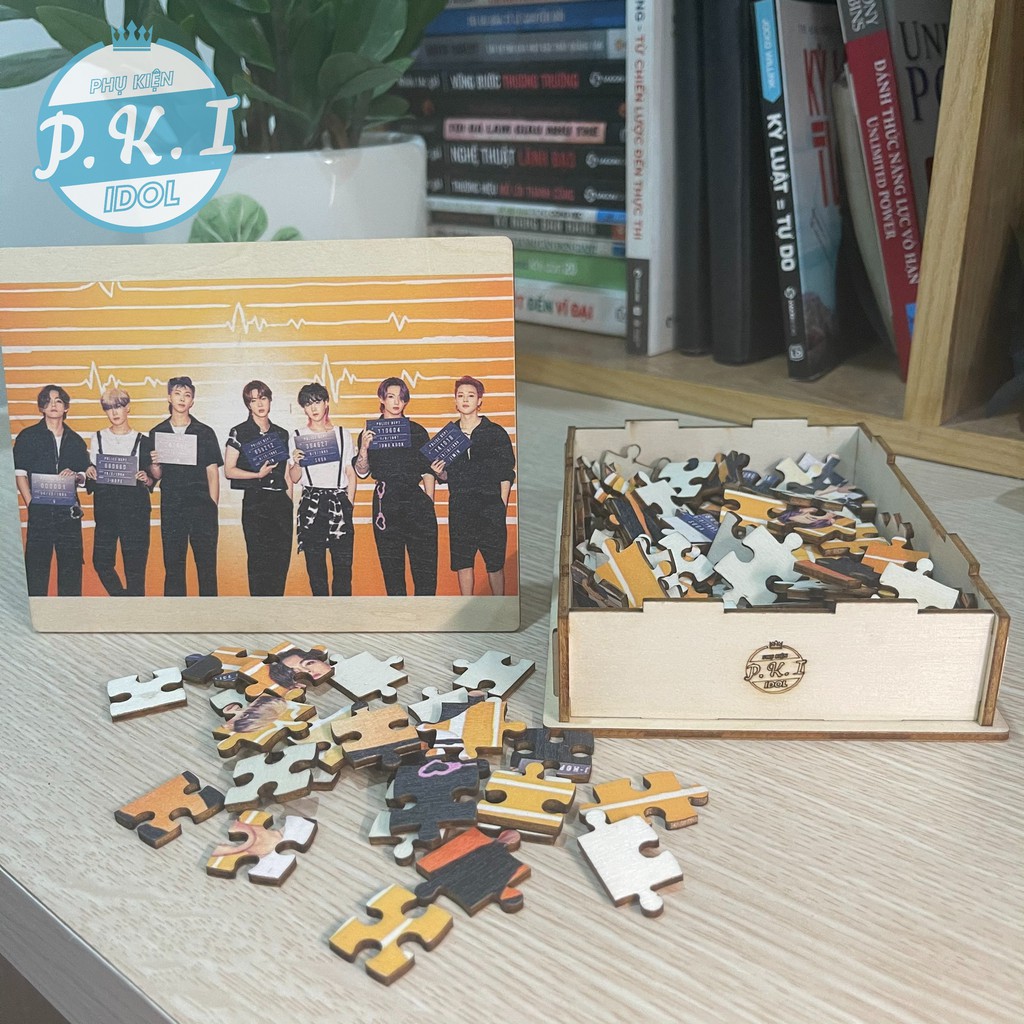 Tranh Ghép Gỗ Puzzle In Hình Nhóm Nhạc BTS Instagram - Loại 1 - Ghép Thành Công Shop Tặng QUÀ