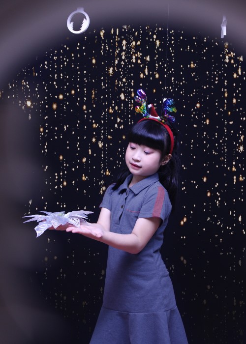 Đầm bé gái thun xanh lam Jadiny
